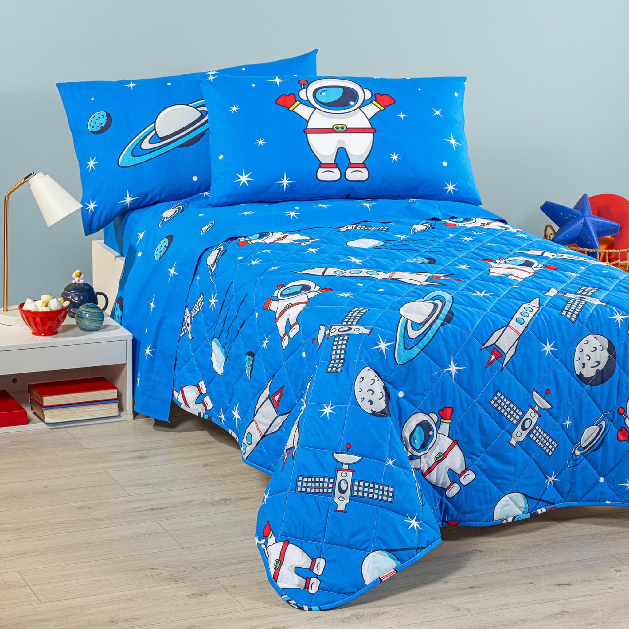 Caleffi Copriletto Trapuntato cotone per letto singolo Art. Spazio 165x265 cm - Trapuntino mezze stagioni