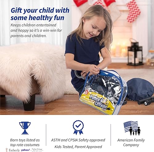 Miniatura 6 de 12 piezas de juego de disfraz de policía para niños con juguete de juego de rol con bolsa incluida