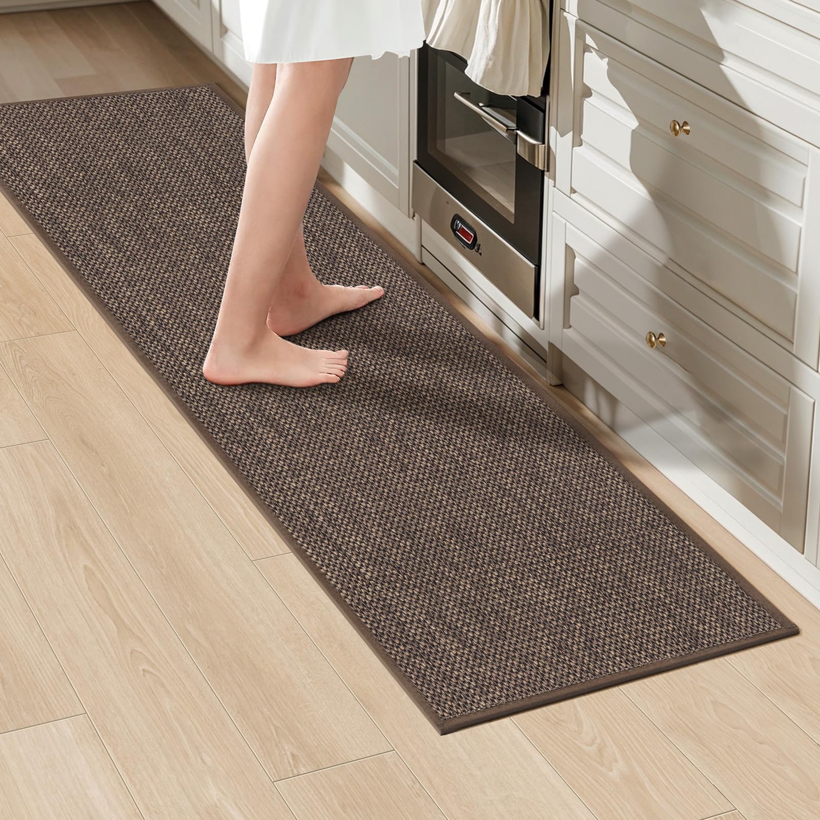 LEKEEPGO Alfombra Cocina Lavable Antideslizante 43.5x200cm, Alfombras Cocina Lavable, Alfombra Pasillo Larga, Tapete Cocina, Absorbente Alfombra para Cocina, Comedor, Lavadero, Pasillo, Gris — view 7
