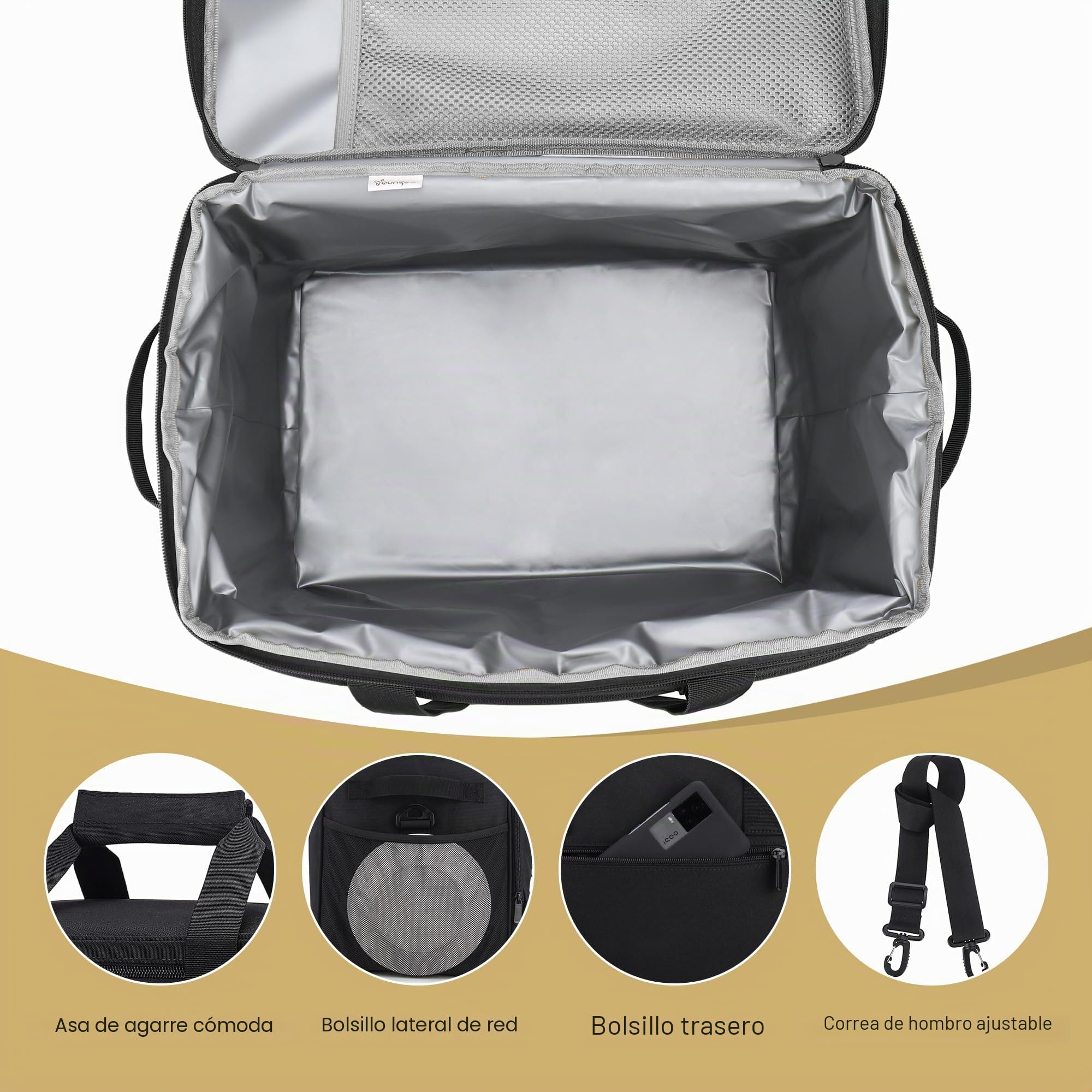 Nevera Portatil, 30L Grande Nevera Playa Impermeable, Bolso Termica Plegable A Prueba de Fugas para Picnic/Camping