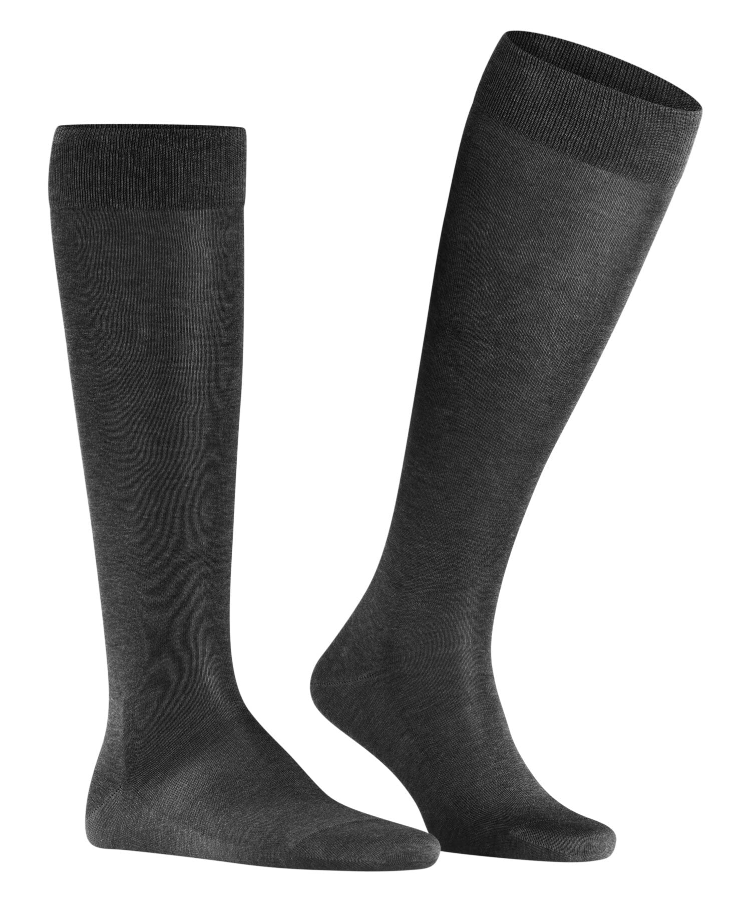 FALKE Tiago M Kh coton fil d'Écosse durable unies 1 paire, Chaussettes longues Homme, Gris Anthracite Melange 3095, 41-42
