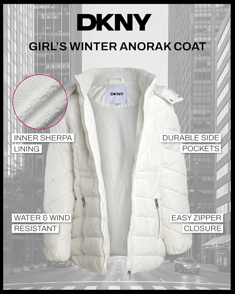 Amazon.com: DKNY Girls' Winter Coat – Heavyweight Anorak