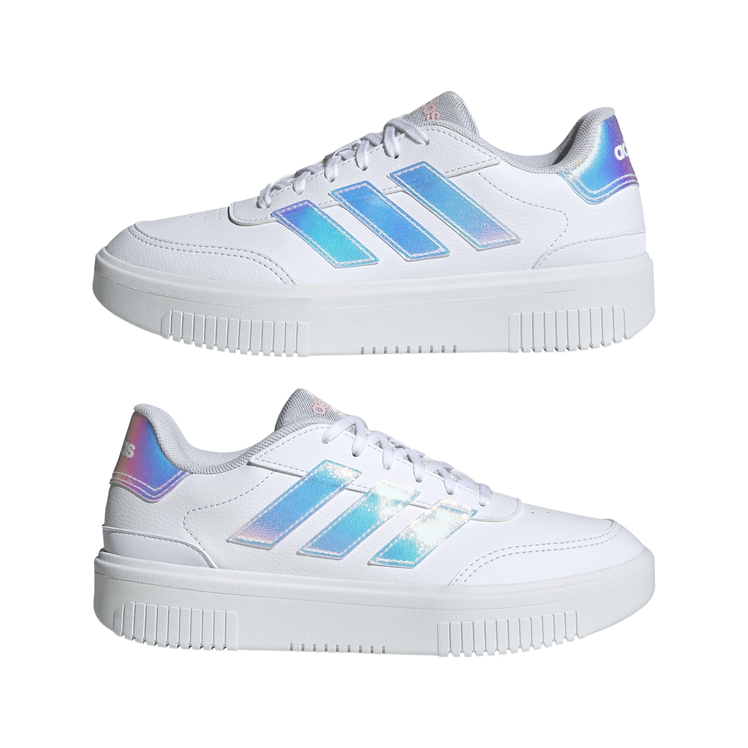 adidas Damen Courtblock Shoes, FTWR White/FTWR White/Clear Pink, 36 2/3 EU – Ansicht 5