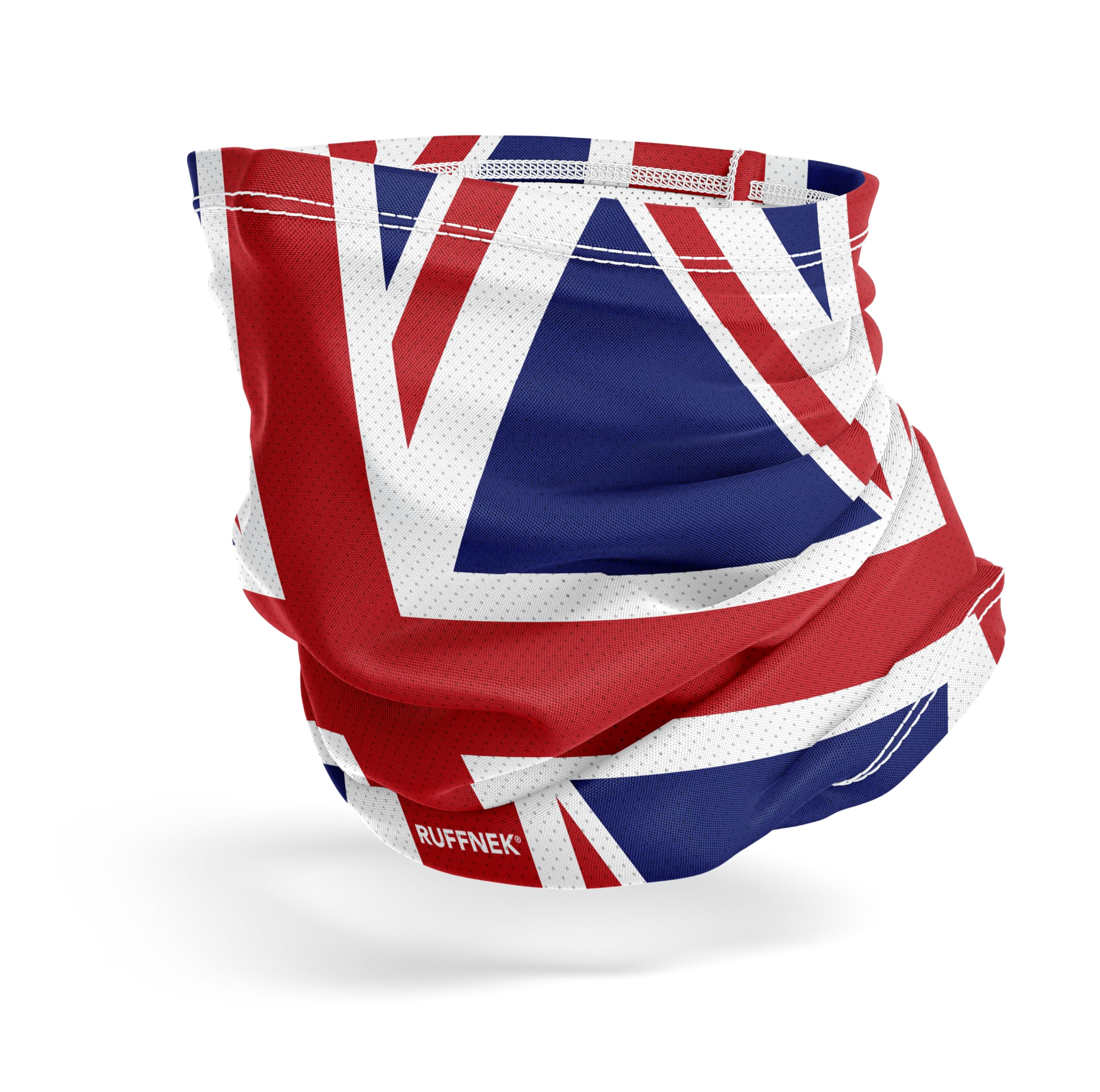 Ruffnek AirMesh Union Jack Snood Breathable Mesh UV 50+ Protection – Multifunctional Headwear Neck gaiter/snood/scarf – One Size. Men, Women, Unisex
