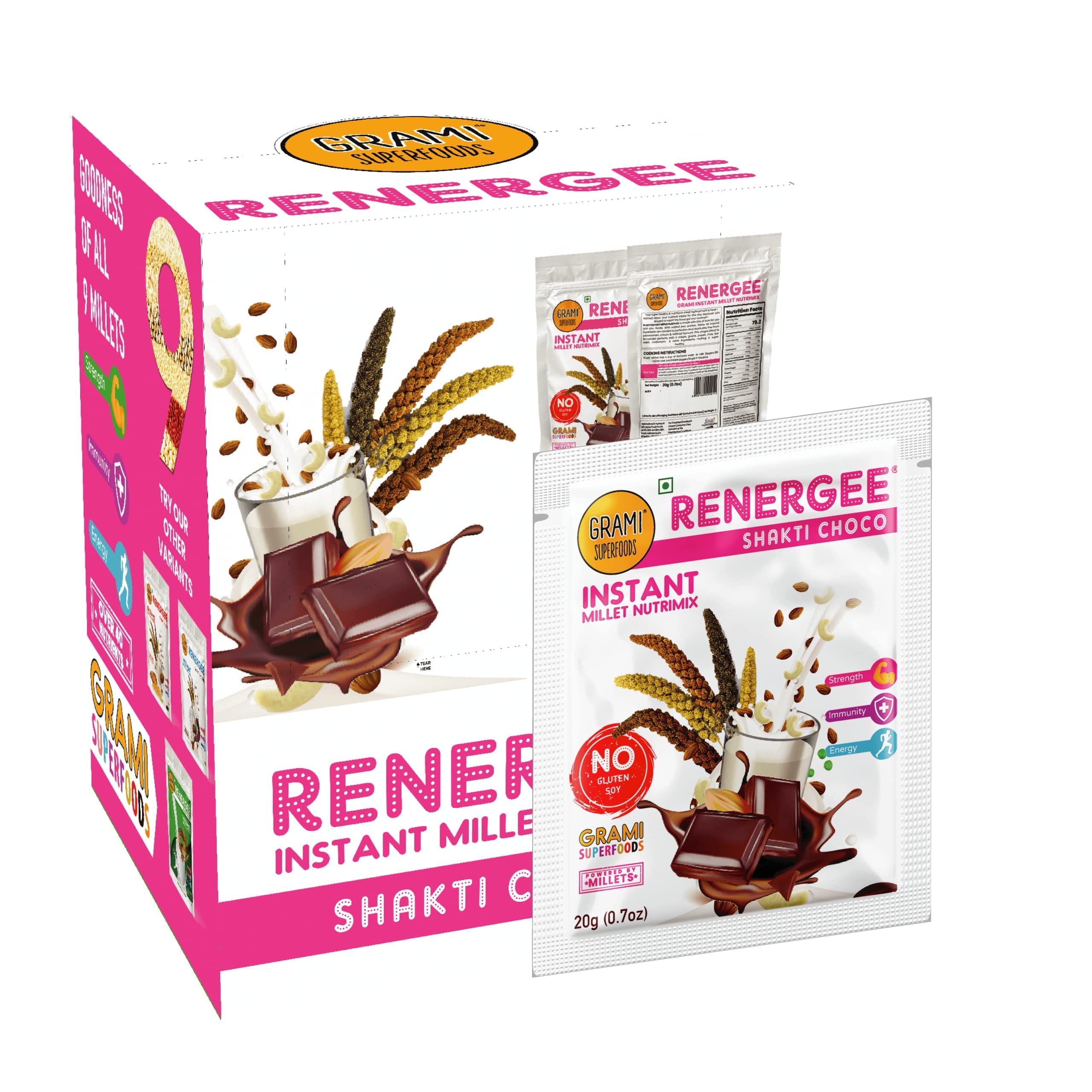 See full amazon price history chart for Grami Superfoods Renergee Shakti Instant Choco Millet Health Drink Mix Powder – 240g ( Pack of 12 Sachets 20 gm each ) | Healthy Drink for Kids, Women & Adults | 100% Natural Nutrimix | Gluten Free | Preservative Free| Lower Blood Sugar | Low GI | Grami Superfoods Renergee Shakti Instant Choco Millet Health Drink Mix Powder – 240g ( Pack of 12 Sachets 20 gm each ) | Healthy Drink for Kids, Women & Adults | 100% Natural Nutrimix | Gluten Free | Preservative Free| Lower Blood Sugar | Low GI | (B0BS46WZKF) Amazon Price History, Amazon Price Tracker