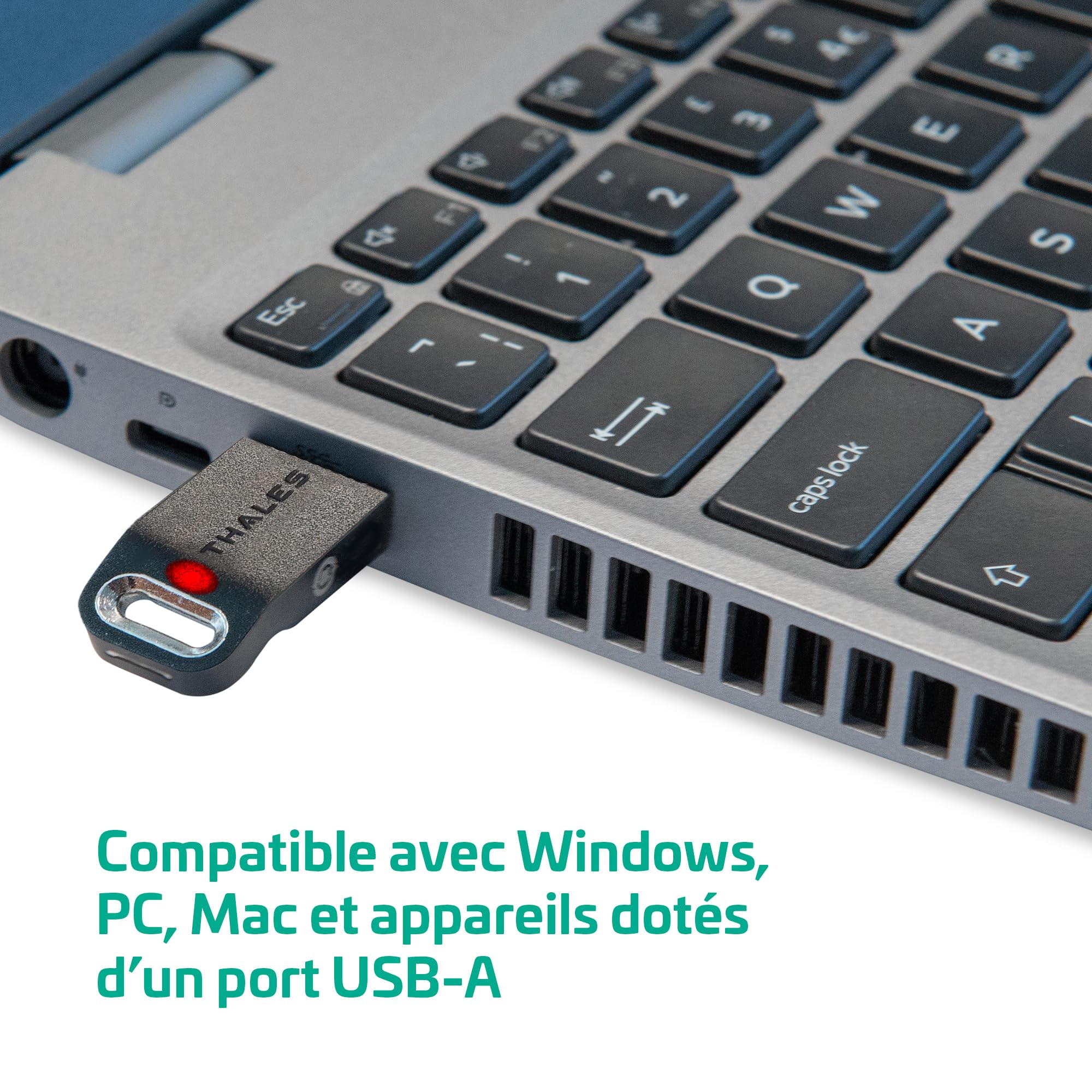 Thales – Clé de Sécurité SafeNet eToken Fusion – Résistante Aux Attaques de hameçonnage, pour Les Certificats Numériques et l’Authentification FIDO2 pour Les Applications Web et PC – USB-A-1