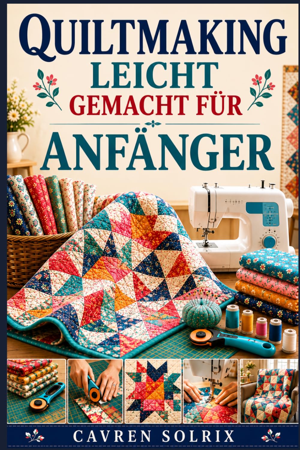 QUILTMAKING LEICHT GEMACHT FÜR ANFÄNGER: Eine Schritt-für-Schritt-Anleitung für Quilttechniken, einfache Muster und die Umsetzung von Projekten vom ersten Stich bis zum fertigen Quilt.