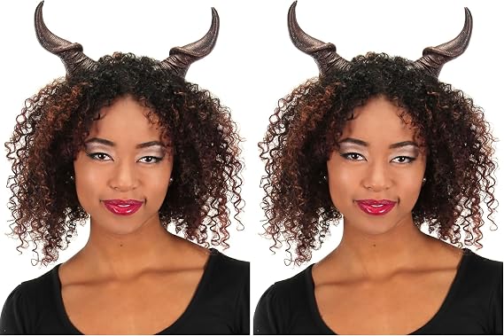 elope Beast Horns Headband Costume Accessory for Adults | Unisex Faux Devil Halloween Horns