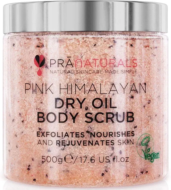Pranaturals Pink Himalayan Salt Scrub 500g - Natural Exfoliator for All Skin Types