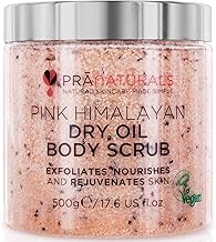 PraNaturals Körperpeeling aus rosafarbenem Himalaysalz 500 g, Von Natur aus reich an pflegenden Mineralstoffen und Vitaminen, Entfernt abgestorbene Hautzellen und regeneriert die Haut