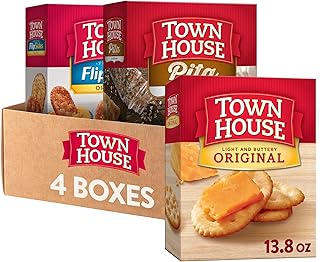 Town House Crackers, Party Snacks, Variety Pack (4 Boxes)