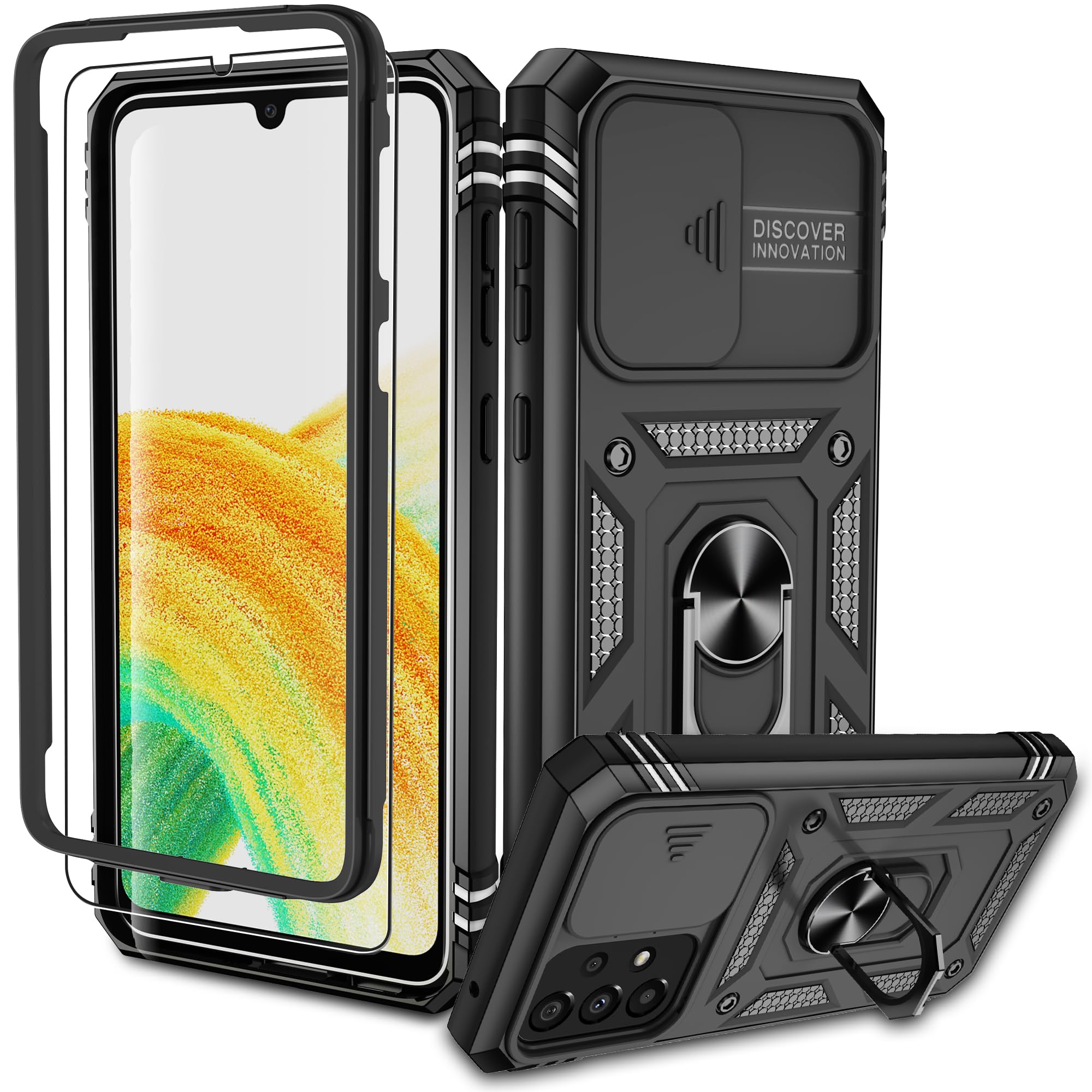 Kompatibel mit Samsung Galaxy Hülle, Eingebetteter Ständer Militärgrad Schutzhülle Handyhülle Starke Stoßfestigkeit Samsung Schutzhülle Samsung Galaxy case Cover
