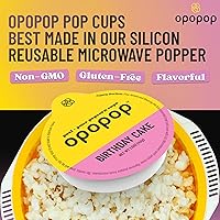 Vista 4 de OPOPOP Palomitas de microondas - Paquete de 6 tazas de palomitas de cumpleaños estilo pastel de cumpleaños, granos de palomitas de maíz gourmet sin