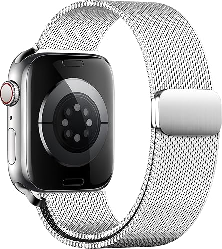 Doble magnético Compatible para correa de reloj Apple Ultra 2, SE, correa de acero inoxidable de malla metálica para iWatch de 1.496, 1.575, 1.614,