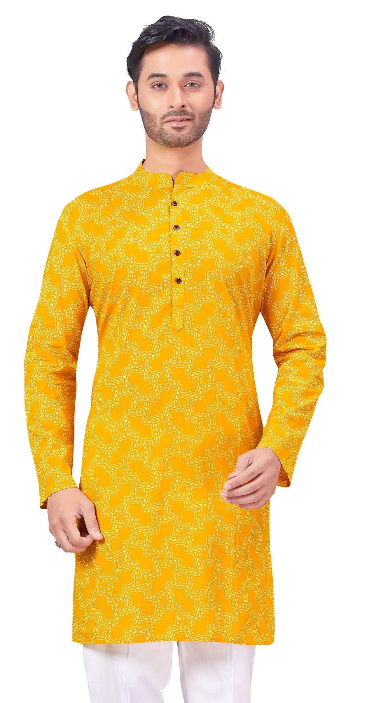 studio shringaar Men's Cotton Regular Fit Casual Kurta-picture-22