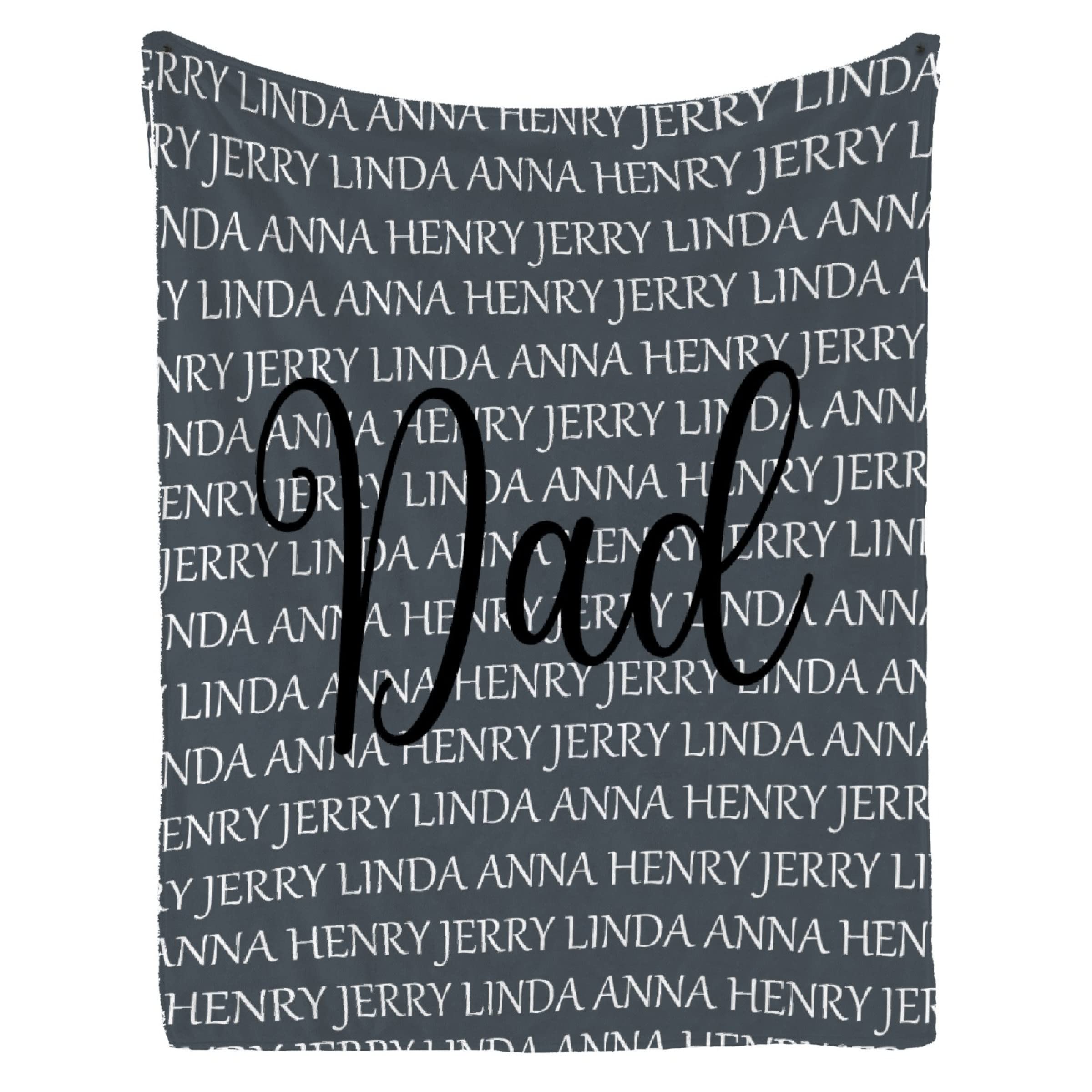 Ottoy Personalized Dad Blanket Dad Gifts from Son or Daughter Custom Blanket for for Dad Birthday Best Dad Ever Gifts Valentines Day Gift for Dad 40