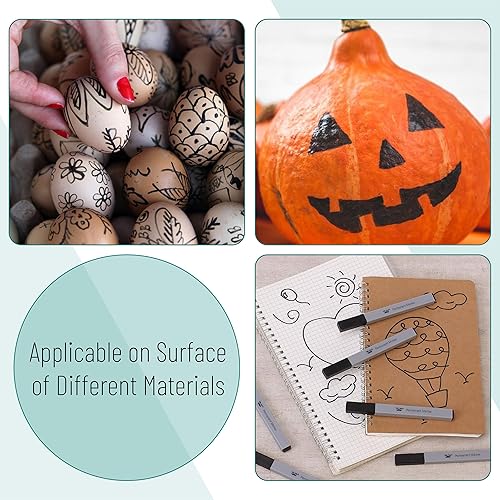 Miniatura 7 de Mr. Pen - Paquete de 12 marcadores permanentes estéticos negros de punta fina