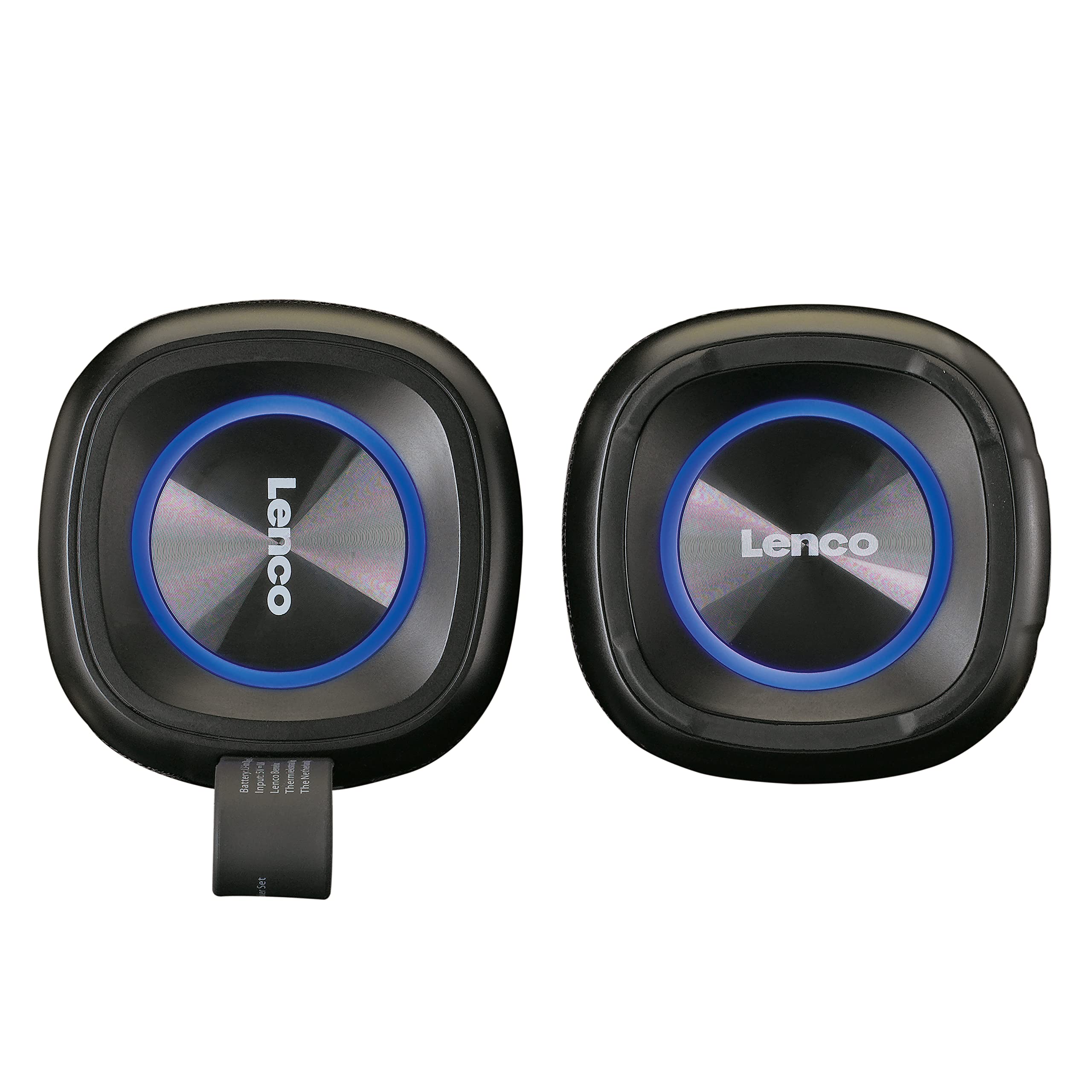 Lenco BTP-400 głośnik Bluetooth – 2 w 1 głośnik Bluetooth – TWS – 2 x 10 W RMS – prawdziwy dźwięk stereo – dzielony wodoszczelny (IPX7), czarny
