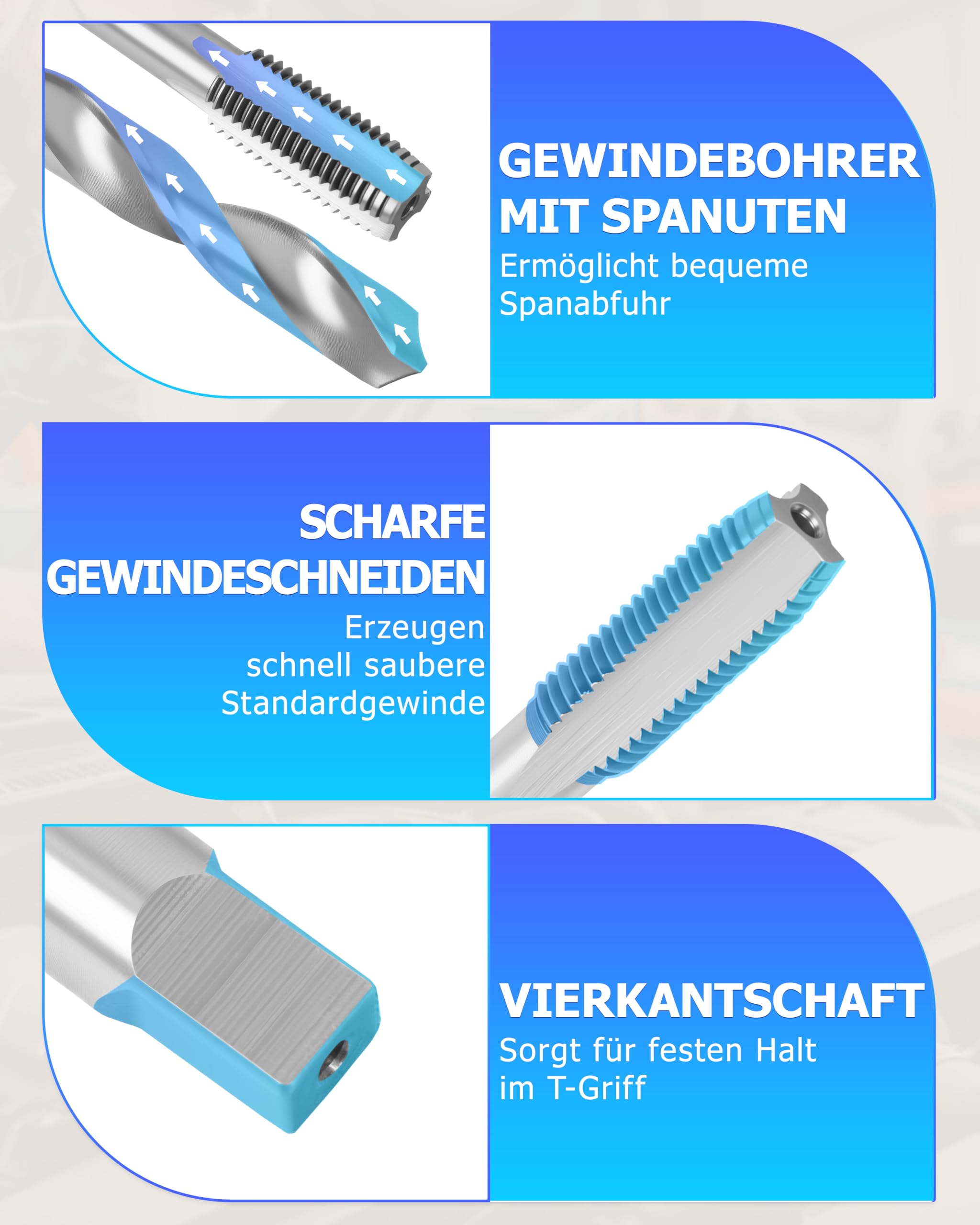 DAYUAN 131-tlg Gewinde Reparatur Satz Bohrer Sleeves Helicoil Auto Motor M5 M6 M8 M10 M12 Gewindehüls | Gewindereparaturwerkzeuge für beschädigtes Gewindebohrer, für verschiedene Materialien, Vollständiges Größensortiment