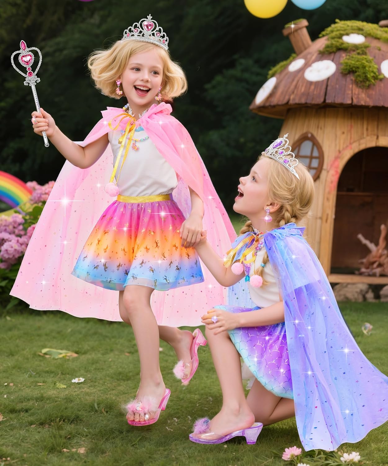 Princess Dress Up Toys Jewelry Boutique, Girls Dress Up Shoes Role Play Gifts, Pretend Play Clothes Accessories With Princess Mermaid Theme Costumes Birthday Party Favors For Little Girls Aged 3 4 5 6