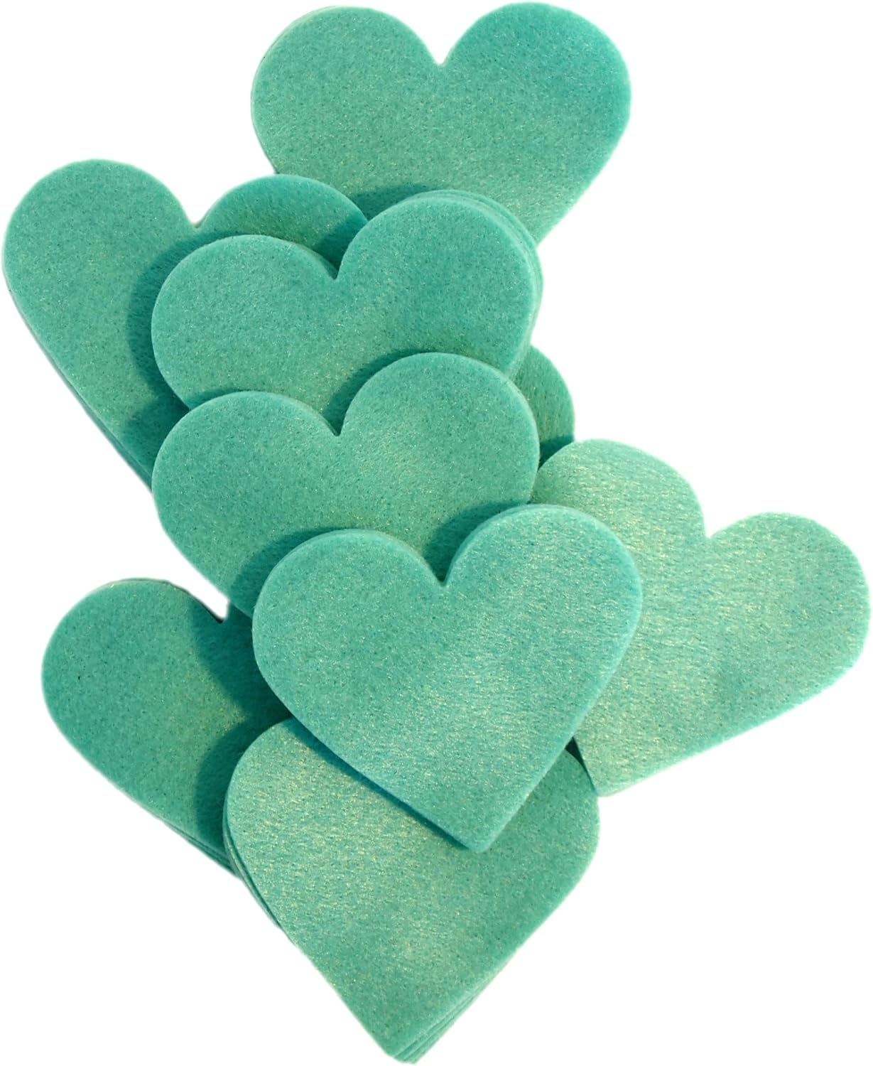 Playfully Ever After 1 inch Felt Hearts 200pc - Sea Green