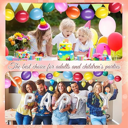 Miniatura 3 de 100 globos de eslabones de 10 pulgadas globos de látex enlazables conectados para decoración de fiesta de boda colorido