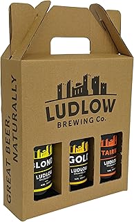 Beer Lovers Ludlow Mixed English Pale, Blonde & Golden Ale Beer Gift Set (3 x 500ml Bottles) - A Selection of Premium Beers: Brewed by a British Craft Brewery