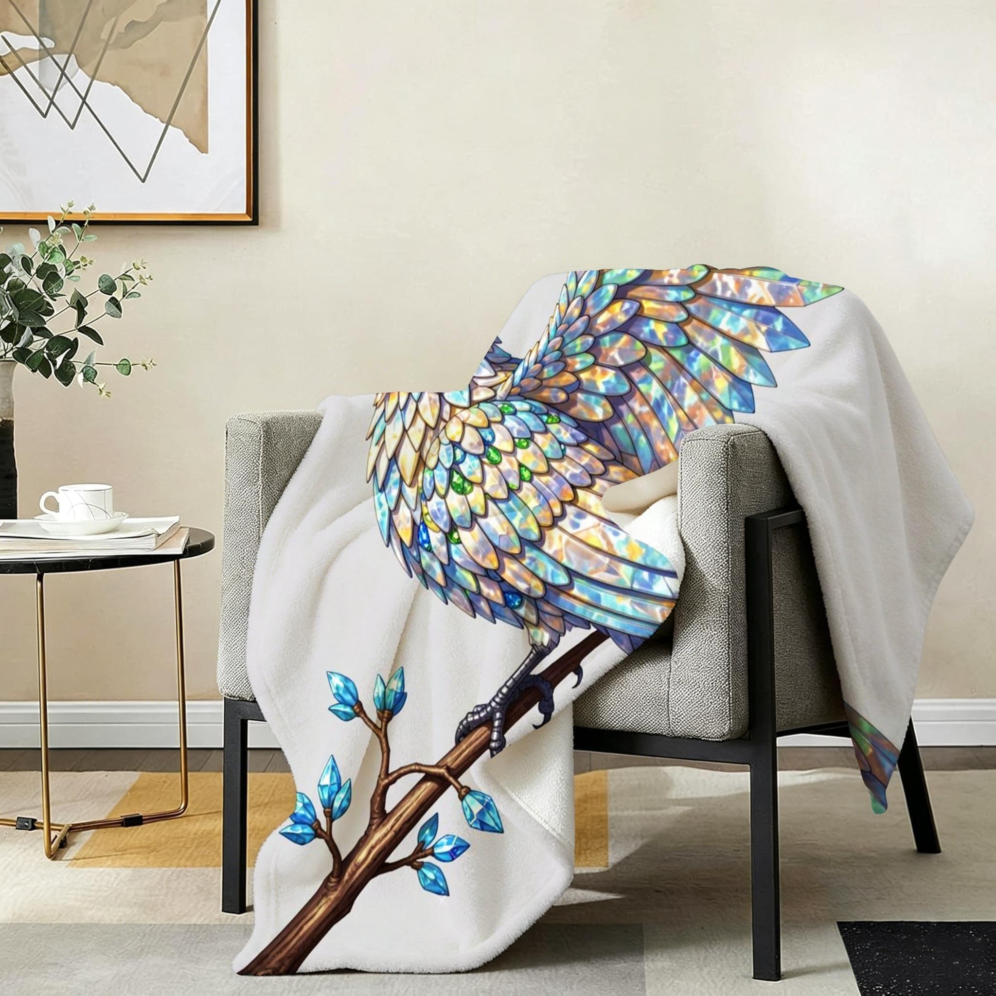 Manta Entretiempo Grande, Cuadro Azul, 220x240 cm, AQ7445