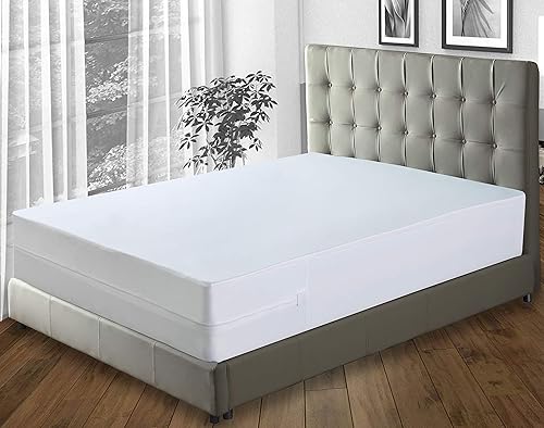 Miniatura 3 de ZOYER Funda de colchón impermeable Queen con cremallera, sin vinilo, lavable y a prueba de polvo