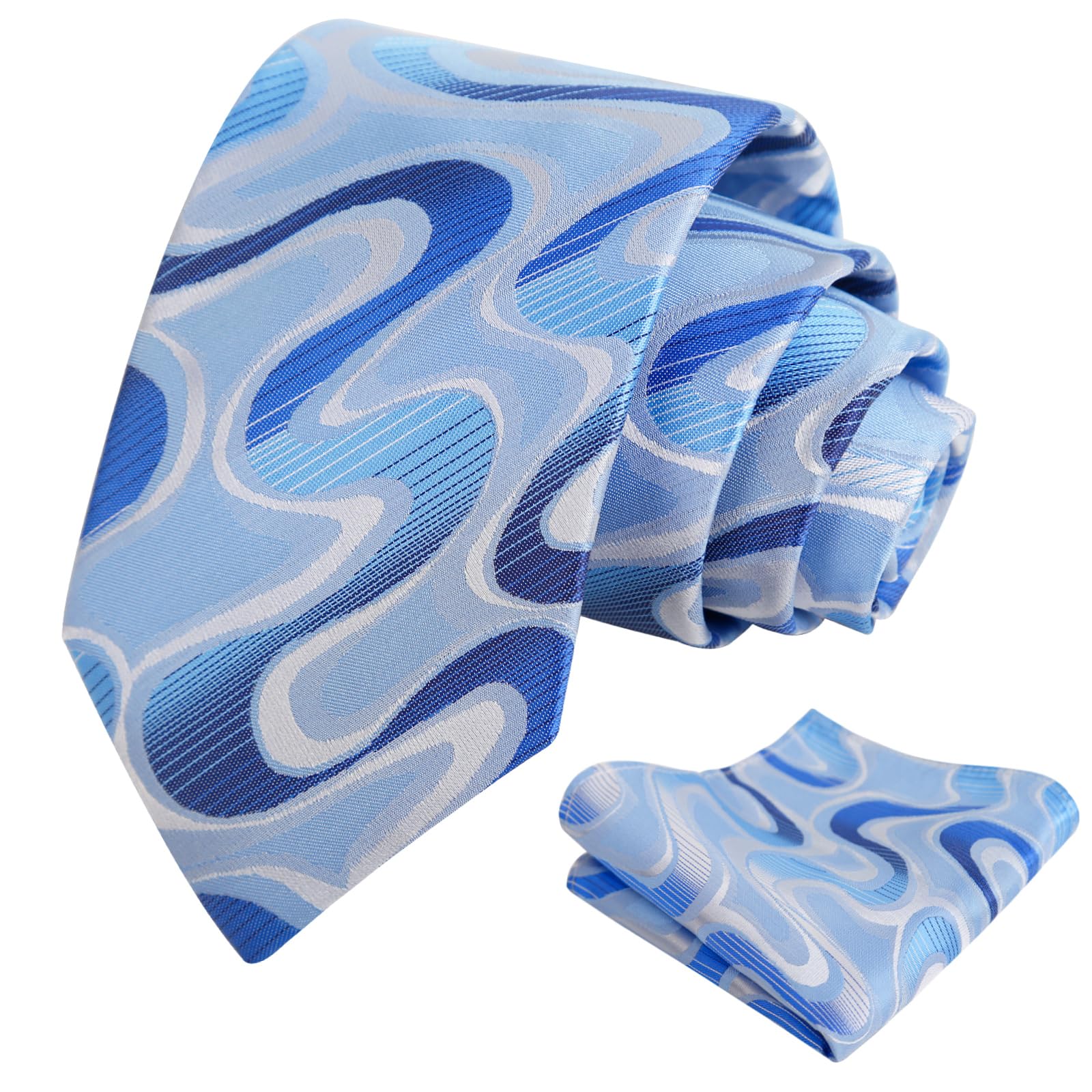 Alizeal Mens 3.15'' Gradient Novelty Tie Set with Pocket Square