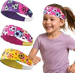Kids Sports Headbands for Boys - Soccer Sweatbands for Kids, Athletic Headbands for Running, Basketball, Football, and Outdoor Play, Ages 4-9