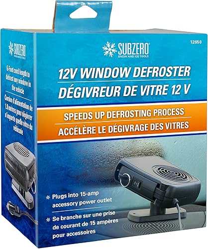 Miniatura 7 de SubZero 12650 - Descongelador portátil de ventana de 12 V para automóvil, camión, SUV, Jeep, calentador de coche rápido 2 en 1 y desempañador con
