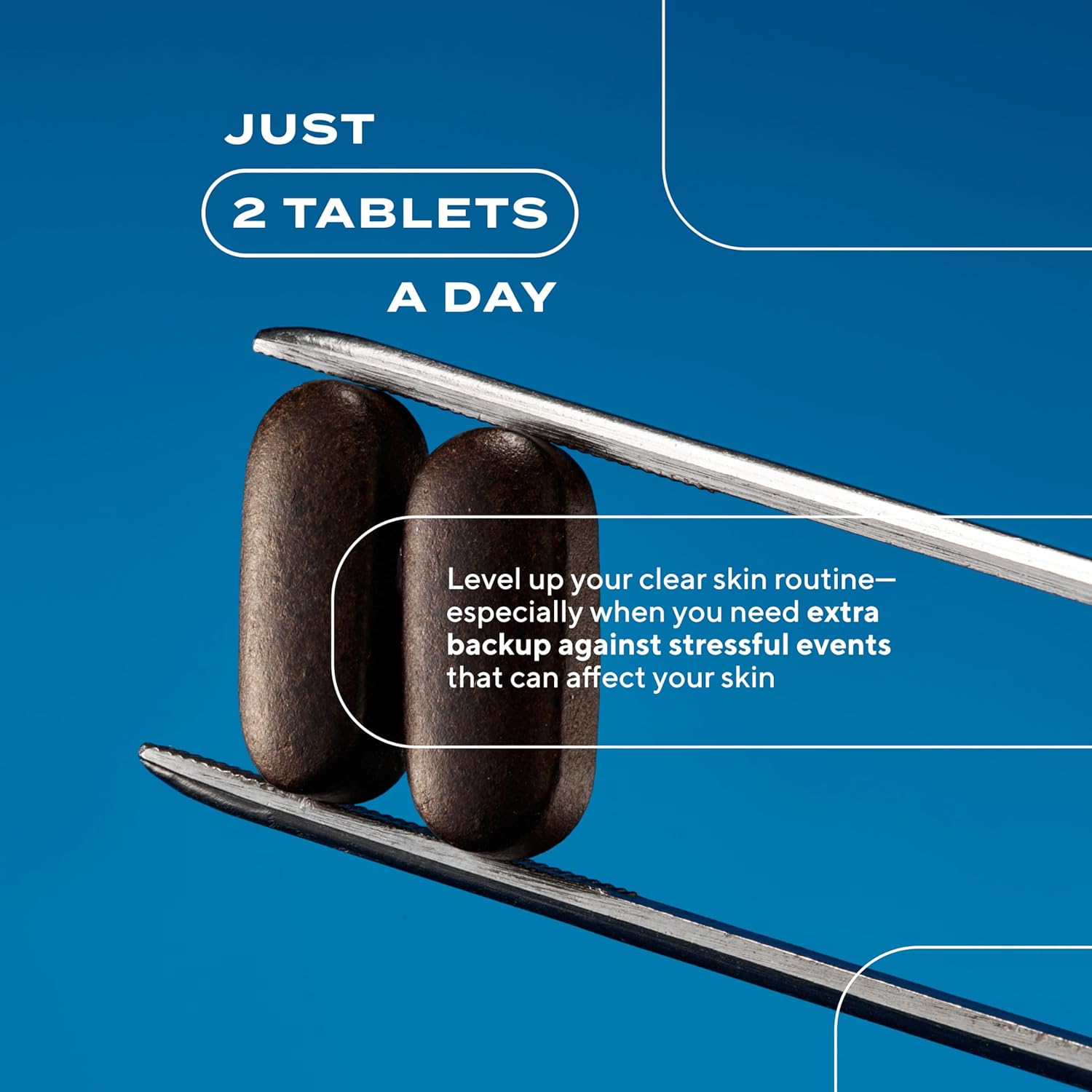 back of bottle showing Murad Pure Skin acne supplements info