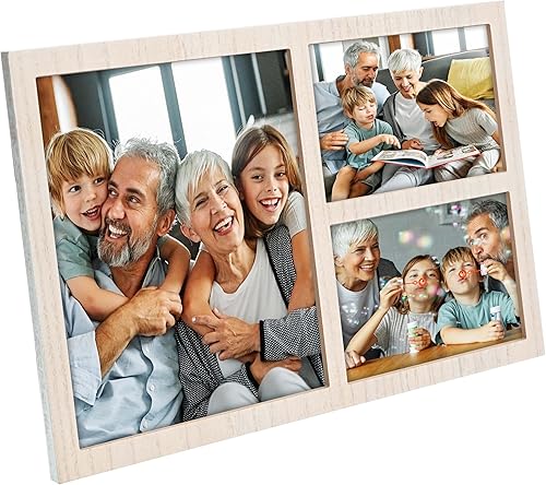 Miniatura 5 de MONT PLEASANT Marco de fotos de collage para pared con 3 aberturas para fotos o fotos de 8 x 10, dos de 5 x 7, hecho de vidrio de alta definición