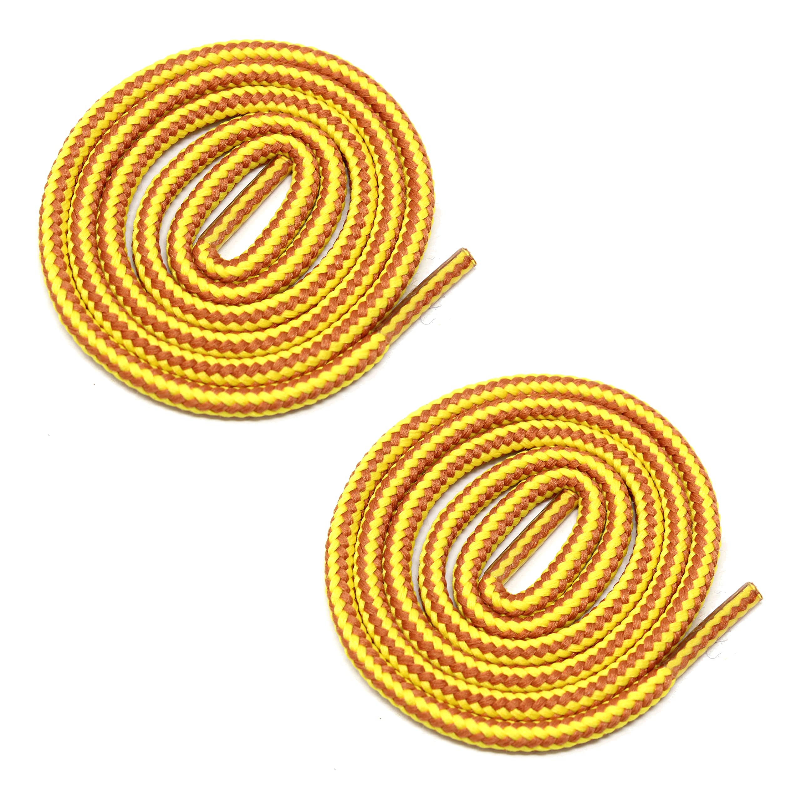 Round Shoelaces 3/16" Thick Solid Color Strings for Sneakers Boots & Shoes - 27" to 72" Length Shoe Laces