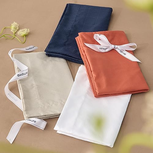 Miniatura 5 de Bedsure Juego de edredón extra largo para cama individualindividual  Juego de edredón alternativo con tejido de cesta beige, tamaño