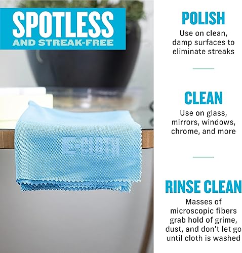 Miniatura 3 de E-Cloth Paño de limpieza de microfibra para pulido, paquete de 4 toallas de microfibra para pulir automóviles, ventanas y más