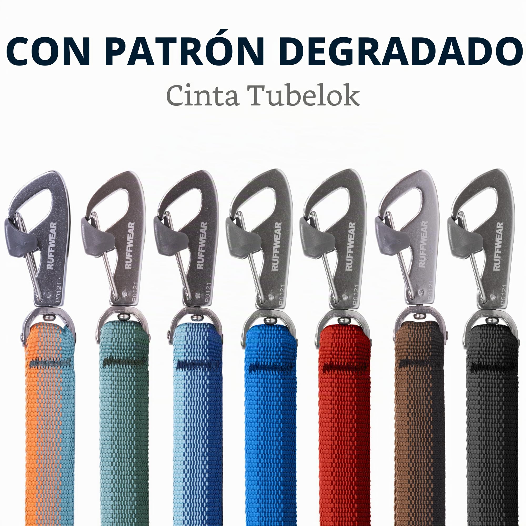RUFFWEAR Correa de Perro, Front Range Leash, Ligera y Duradera, 1,5 m con manija Acolchada y Clip Crux Giratorio Seguro, Correa Tubelok compacta y aerodinámica, Coastal Fade