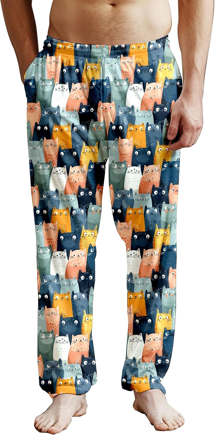 Men'S Pajama Pants Lounge Pajama Super Soft Funny Men Pajama Bottoms With Pockets Drawstring