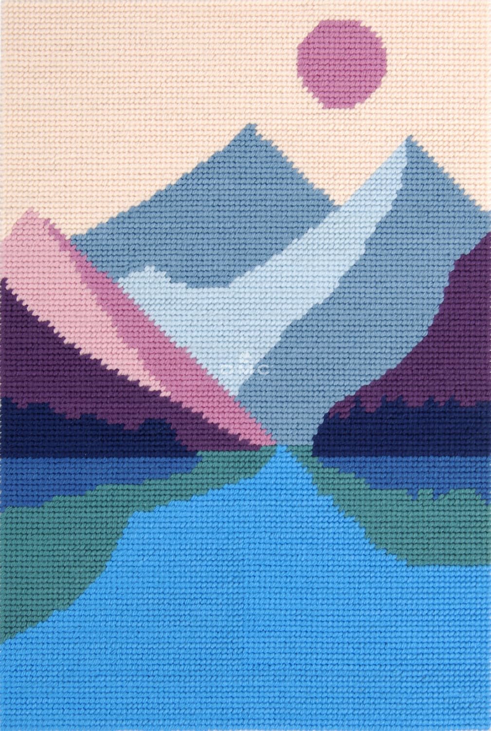 Dmc Penelope Canvas Printed Tapestry Lake 20X30cm