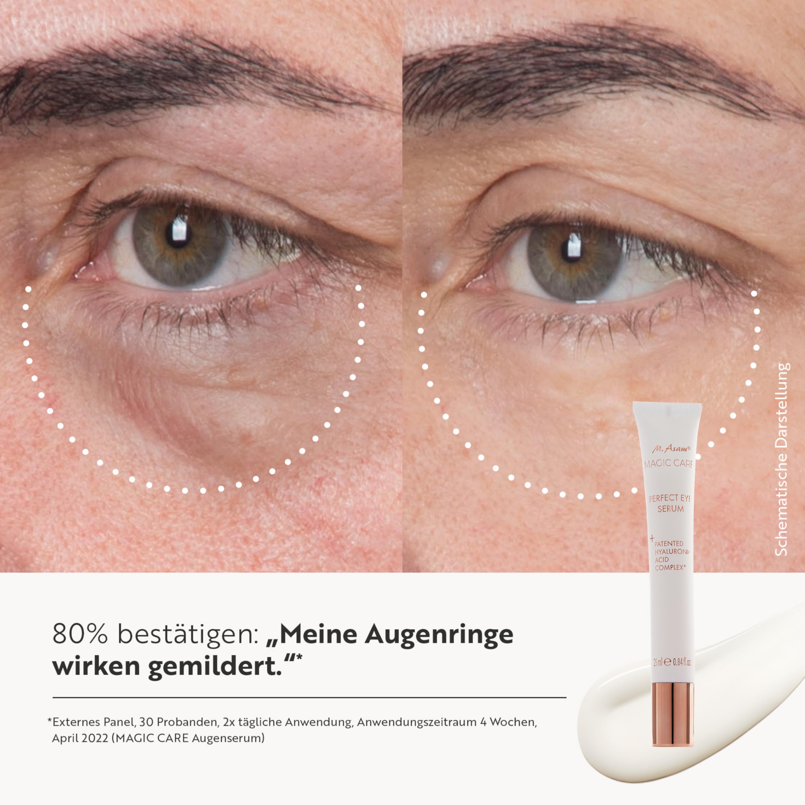 M. Asam MAGIC CARE Perfect Eye Augenserum (25 ml) – Gegen Dunkle Augenringe und Schwellungen, Serum Mit 360° Straffungseffekt & Hyaluronsäure
