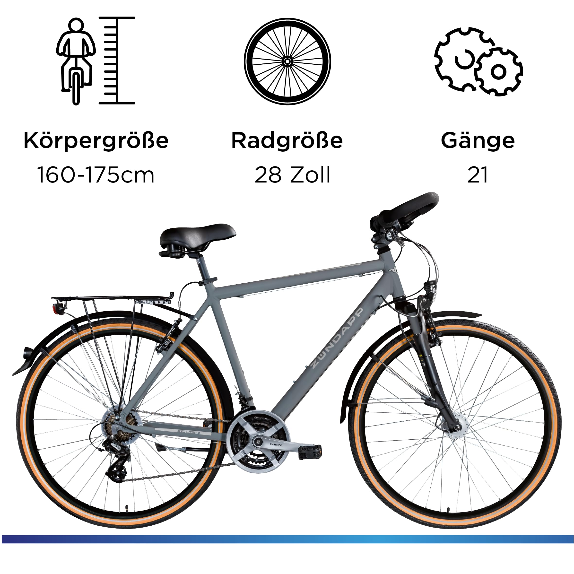ZÜNDAPP T700 Trekkingrad 28 Zoll 21 Gang StVZO Damen Herren Fahrrad