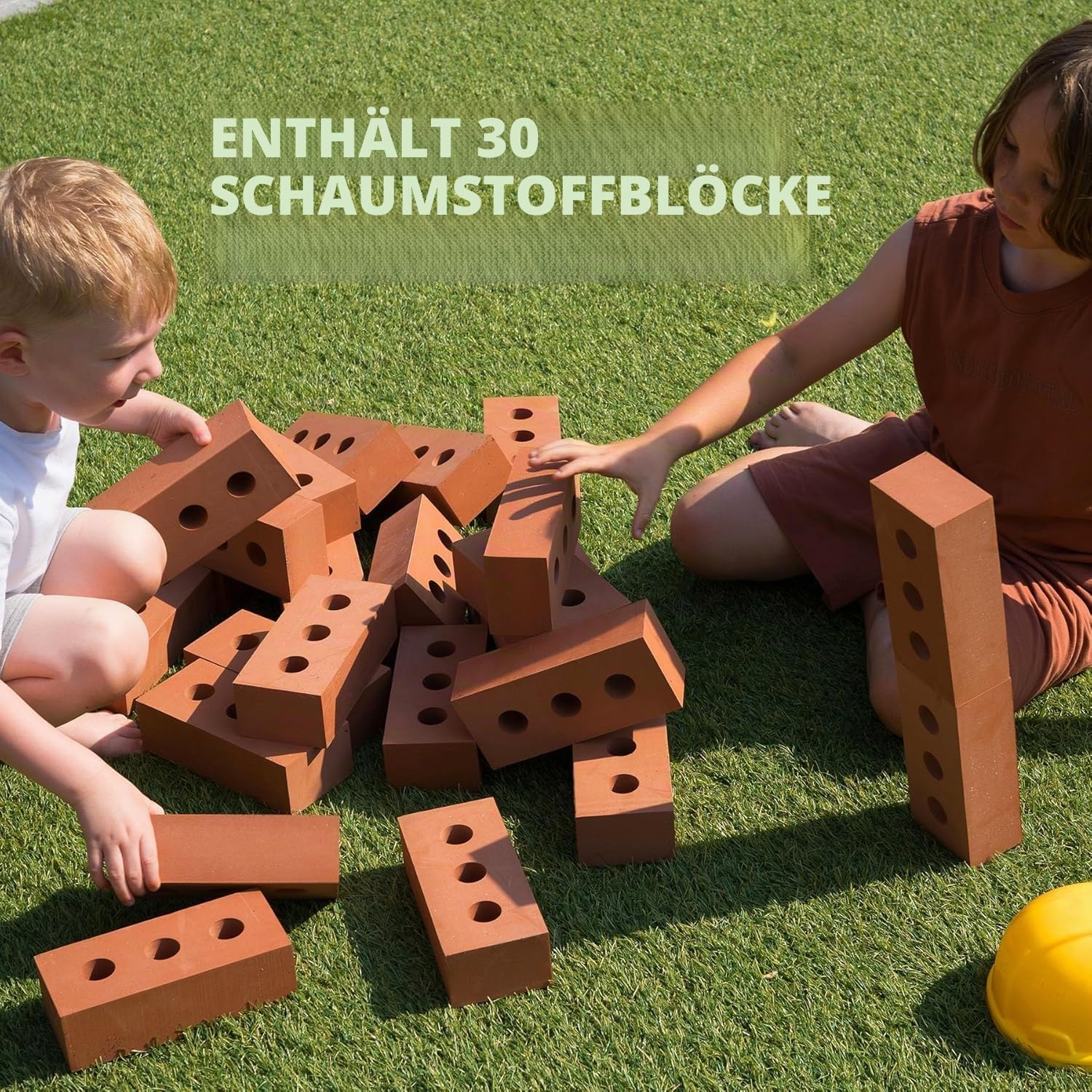 Bluecaps Schaumstoff-Bausteine, lebensgroß, realistisches Kinderbauspielzeug