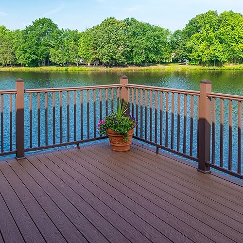 Miniatura 4 de Dunzy 8 tapas de poste de aluminio de 6 x 6 pulgadas, tapas de pirámide, cubiertas decorativas para postes de vallas que funcionan solo para fundas