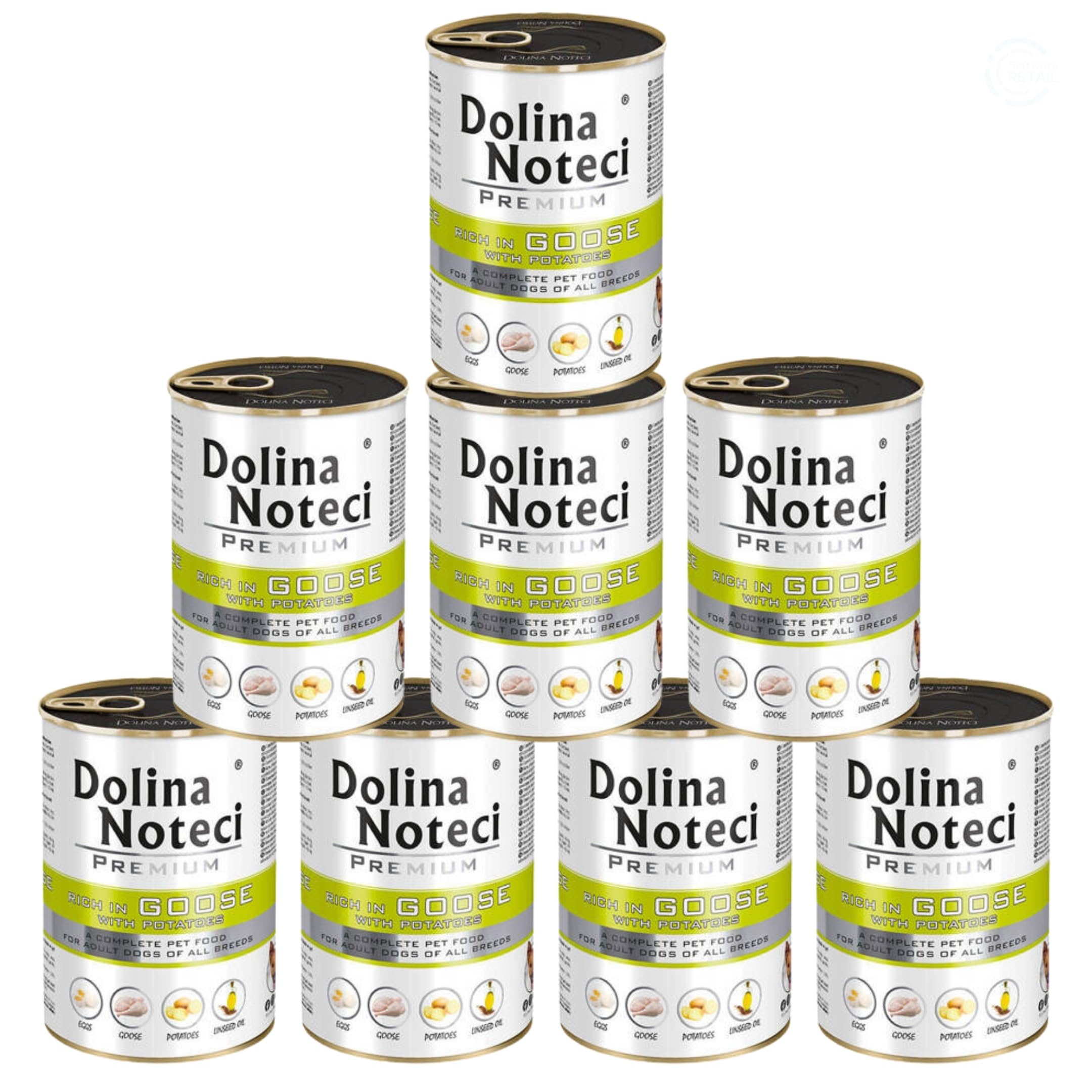 Dolina Noteci Premium Wet Dog Food, Goose with Potato, Gluten-Free (8x400g)