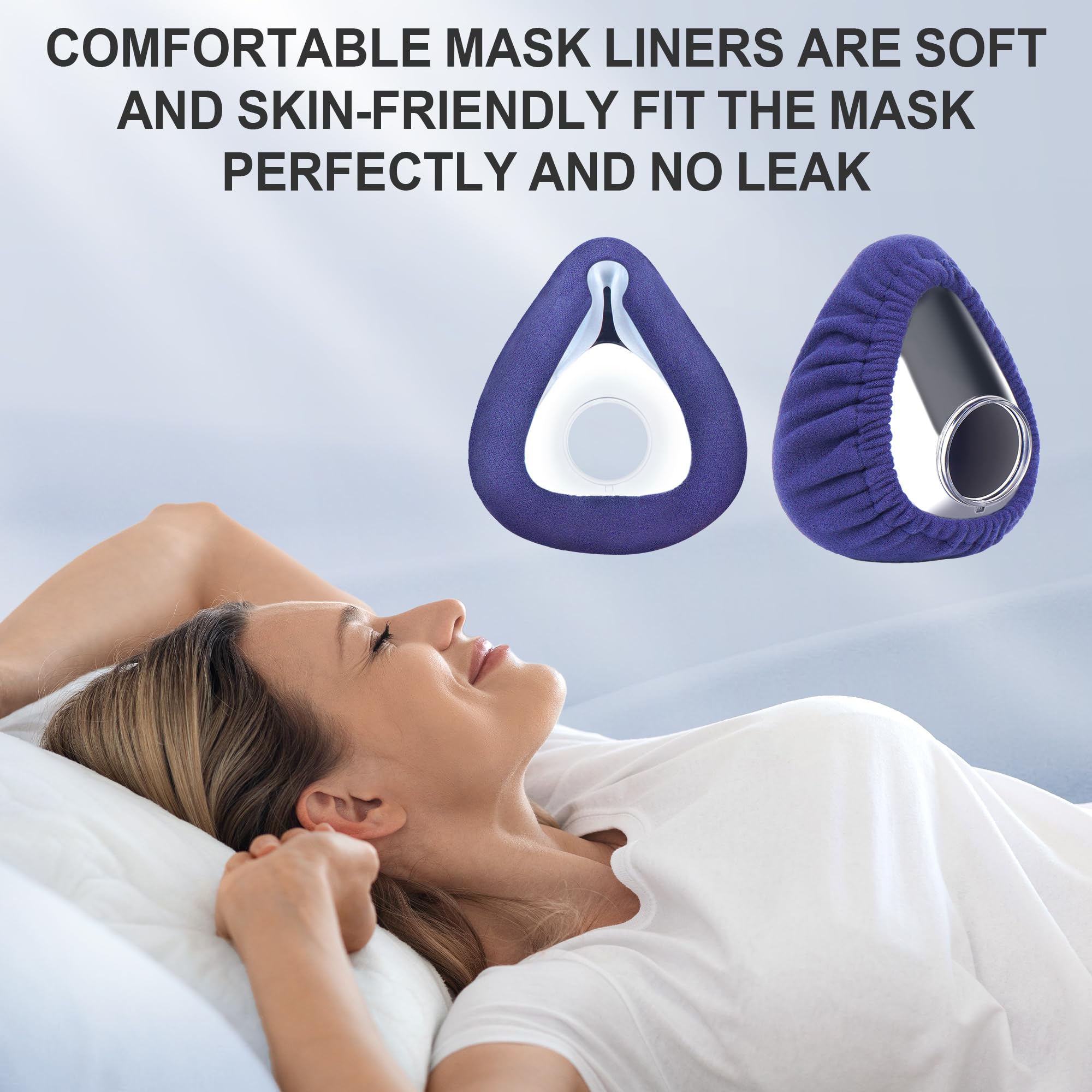 Lot de 6 doublures de masque intégral réutilisables compatibles avec AirFit F20 et AirTouch F20 pour réduire les marques rouges, ne convient pas aux masques Mirage Quattro et F30 BlessEase