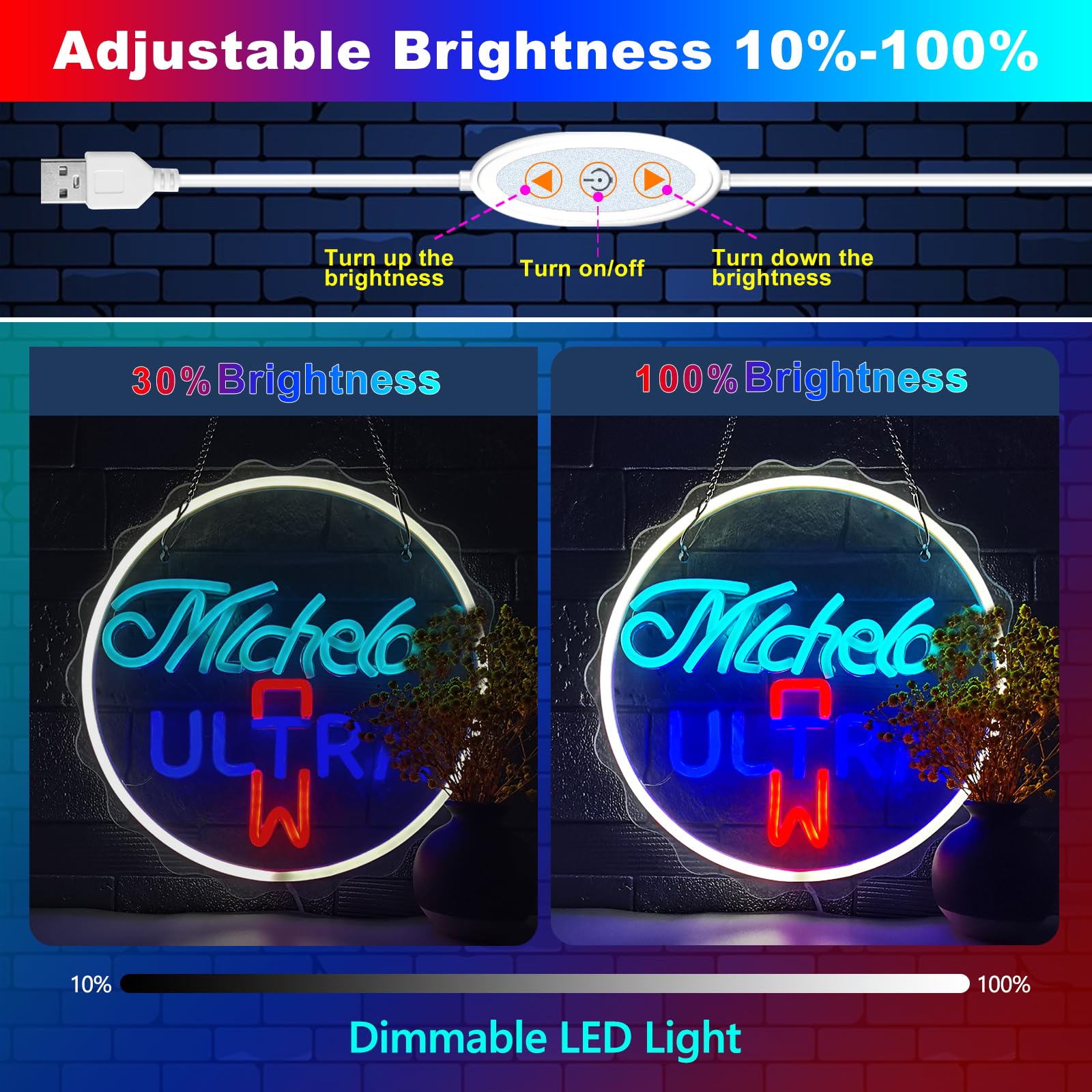 Beer Neon Sign Cool Neon Bar Led Sign,Dimmable Led Light Neon Signs For Man Cave Dorm Home Bar Shop Pub Bistro Party Garage Decor Gifts.