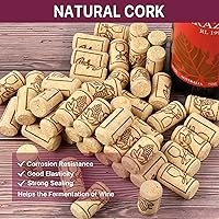 Vista 7 de 200 Pack Straight Wine Corks, #8 Natural Corks For Crafts, 7/8" x 1 3/4" Soft Wood Cork Stoppers, Wine Bottle Stoppers For Crafting Decor, DIY Arts