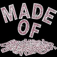 Vista 14 de WILLBOND 37 Pieces Rhinestone Letter Stickers Large Glitter Alphabet Crystal Number Self Adhesive Bling Stickers Iron on Letters for Art Crafts
