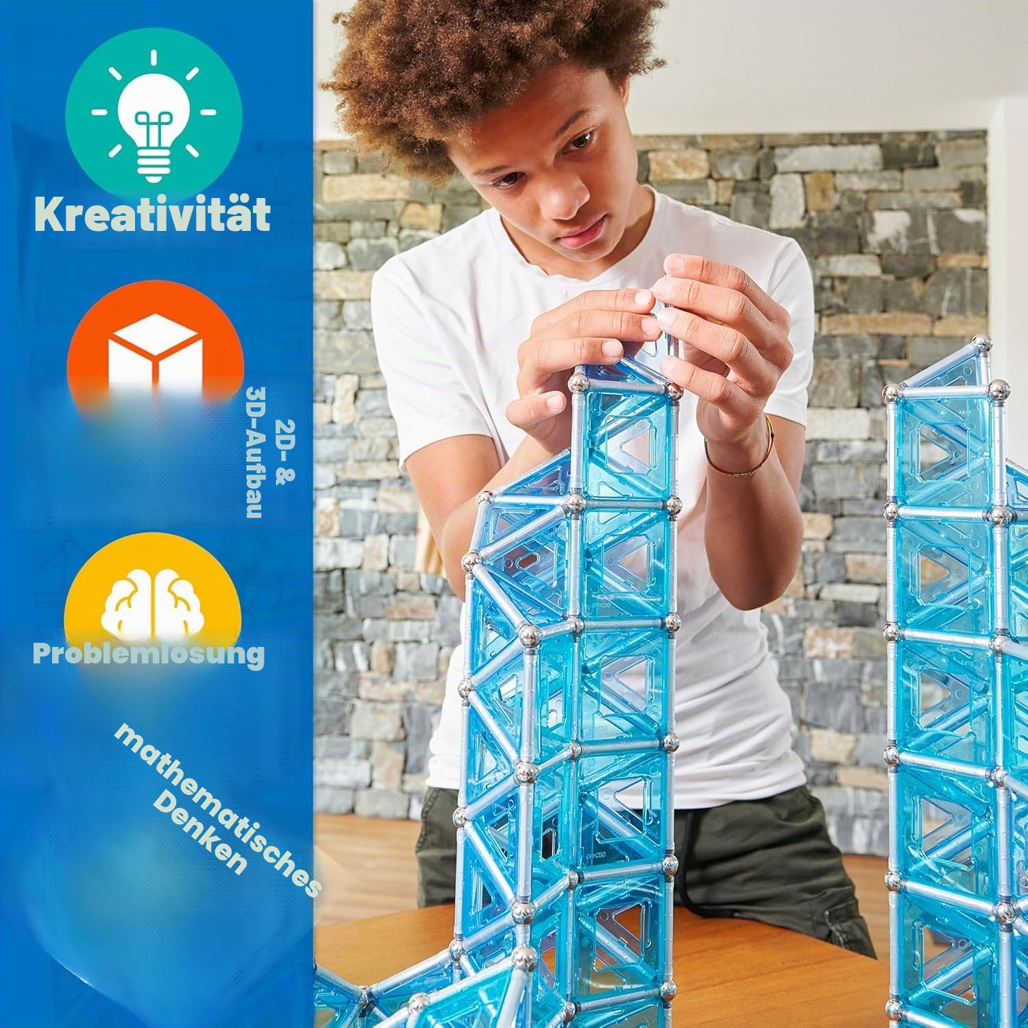GEOMAG - PRO-L Skyline New York 174 Teile, Magnetspiel für Kinder und Jugendliche mit Kugeln Stäben Magnetic Tiles, Kinderspielzeug ab 8 Jahren, Lernspielzeug STEM Spielzeug, Nikolaus Geschenke Kinder